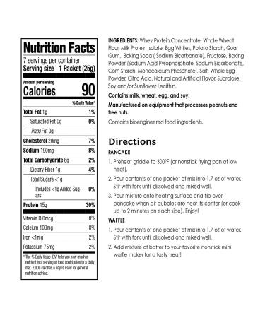 BariWise Golden Delicious Protein Pancake & Waffle Mix - 5g Net Carbs, 1g Fat, 90 Calories (7ct) - 6.17 oz Pack - Buy Online on GoSupps.com