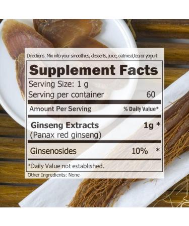 ECO-TASTE Korean Red Ginseng Root Extract Powder 60g - 10% Ginsenosides - Buy Online on GoSupps.com