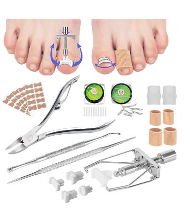 Ingrown Toenail Removal Kit  Ingrown Toenail Corrector Strips for Nail Correction  Ingrown Toenail Pedicure Tool Kit with Toenail Braces  Toenail Correction Patch  Toe protectors