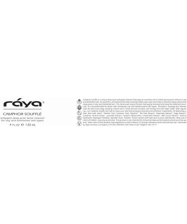 Raya Camphor Souffl Facial Cleanser 4 oz | pH Balanced Face Wash for Oily & Blemished Skin | Reduces Whiteheads Blackheads & Clogged Pores - Buy Online on GoSupps.com