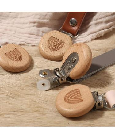 OKwife 2020 Genuine Leather Baby Pacifier Clip - Soother Nipple Holder Dummy Clip | International Shipping Available - Buy Online on GoSupps.com