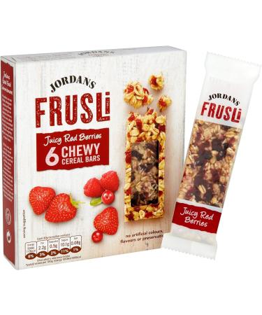 Jordans Frusli Cereal Bars Cranberry & Apple | Juicy Blueberry | Raisin and Hazelnut | Juicy Red Berries 6 X 30g (Pack Of 4) - Buy Online on GoSupps.com