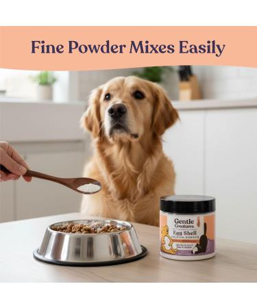 Gentle Creatures Egg Shell Calcium Powder for Pets Ultra Fine 7 oz Highly Absorbable Pet Food Supplement Made in Germany - Buy Online on GoSupps.com