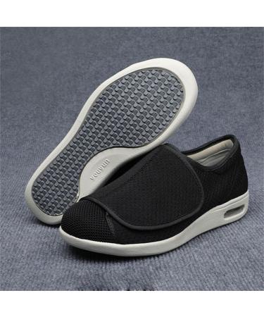 MOCINNA Men's Diabetic Shoes Wide Width Adjustable Closure Sneakers - Black 8.5 - Buy Online on GoSupps.com