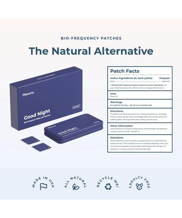 Vibrants Natural Sleep Aid Patches - Bio-Frequency Sleep Aids for Adults & Kids - Restore Your Sleep Cycle - 28 Count - Buy Online on GoSupps.com