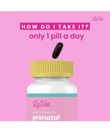 LaVie Prenatal Vitamins with Ginger DHA Folic Acid & Iron - Pregnancy Must Haves for Baby's Brain & Body Development - Non-GMO Gluten-Free Prenatals for Women (1 Month Supply) - Buy Online on GoSupps.com