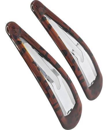 9cm Large Plain Tort Brown Bendies Sleepies Snap Clips Hair Clips Slides for Women Girls by Glitz4Girlz - Buy Online on GoSupps.com