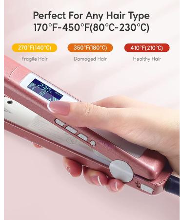 Professional Titanium Hair Straightener | Fast Heating Dual Voltage Flat Iron in Rose Gold - Buy Online on GoSupps.com