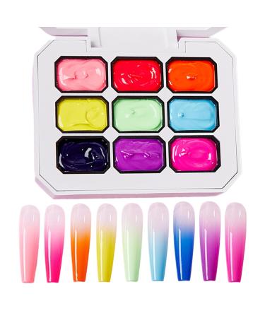 Zestivra Drawing Gel - Pat Gel Polish 9 Color Palette Paint Colors | Professional Nail Painting Accessories Design Creative Artistic Expression Manicure For Women Gi
