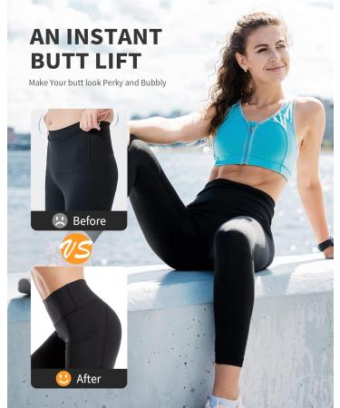 Buy Cambivo Women's High Waist Camouflage Leggings - Sports Pants with Cell Phone Pocket | Breathable & Opaque Yoga Trousers for Fitness Golf Training | Stylish Black - Buy Online on GoSupps.com