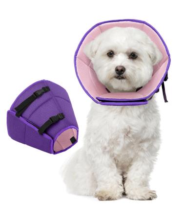 Kuoser Rechenrause dog comfortable leak protection dog protective measures protective collar dog adjustable dog collar dogs hews rake leak protection for dogs prevention of bite and leaking wounds purple m m --- neck circumference: 28-36cm purple