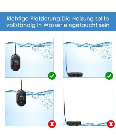 Buy AQQA 50W Aquarium Heater with LED Display - Adjustable Temperature Control for 30-60L Aquariums - Buy Online on GoSupps.com