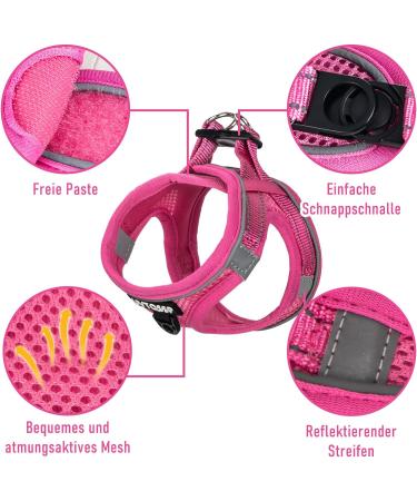Rose Padded Dog Harness for Small Dogs - Comfortable & Stylish Puppy Harness - Buy Online on GoSupps.com
