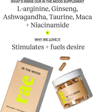 Rae in The Mood Capsules - Sexual Health and Wellness Support for Women with Ginseng  Maca  and L-Arginine - 30 Day Supply - Buy Online on GoSupps.com