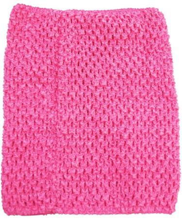 4pcs Crochet Tube Top & Tutu Skirt Set for Baby Girls - Hot Pink - 8x10 and 20x25cm - Buy Online on GoSupps.com