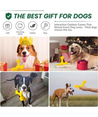 Indestructible Cvalin Kielzeugen for Aggressive Large Breed Horses - Durable Rubber Dog Toys & Cleaning Toothbrush (Yellow-A) - Buy Online on GoSupps.com