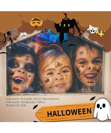 20 Sheets Halloween Temporary Tattoos - Pumpkin Ghost Decorations for Kids Party Favors and Goodie Bags - Buy Online on GoSupps.com