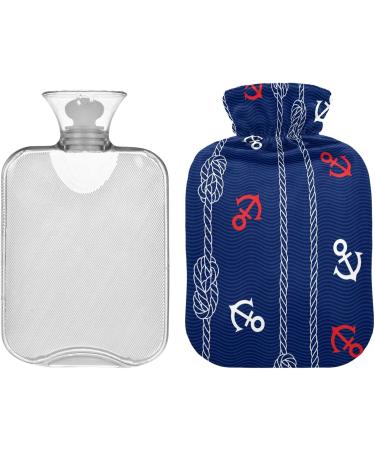 Naanle Sea Ocean Anchor Bottle - 1L Transparent Hot Water Bottle for Pain Relief | Heat & Cold Therapy - Buy Online on GoSupps.com