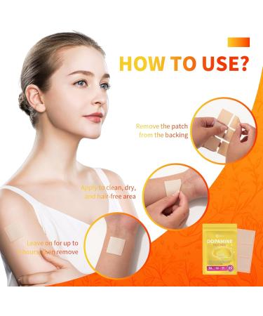 Hywebvctok Dopamine Patches Extra Strength for Women and Men, 60 Vegan Patches,Plant-Based Formula, Easy to Use - Buy Online on GoSupps.com