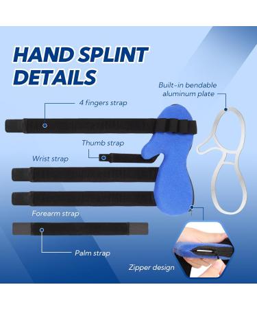 Resting Hand Splint Right & Left - Night Support for Carpal Tunnel Finger Contractures & Arthritis Recovery - Buy Online on GoSupps.com