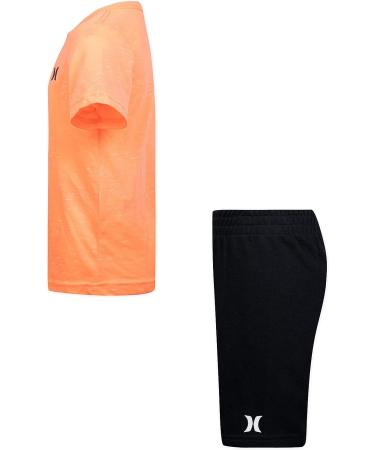 Boys Hurley Soft Basic T-shirt & Shorts Outfit Set - 2T Bright Mango - Buy Online on GoSupps.com