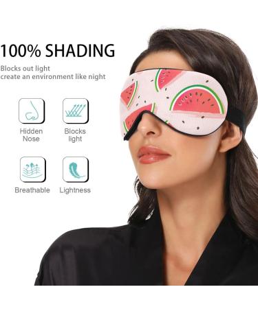 Haskirky Light Blocking Eye Mask - Breathable & Adjustable for Men and Women - Perfect for Travel, Yoga, Meditation - Watermelon Design - Pack of 2 - Buy Online on GoSupps.com