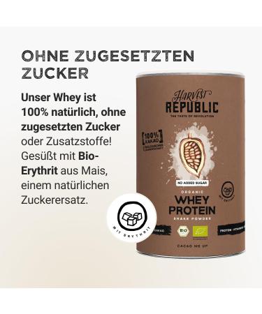  Harvest Republic HARVEST REPUBLIC Organic Whey Protein Powder with Chocolate Flavor | No Added Sugar | 350g Organic Whey Protein Powder | Whey Protein for Muscle Development | - Buy Online on GoSupps.com
