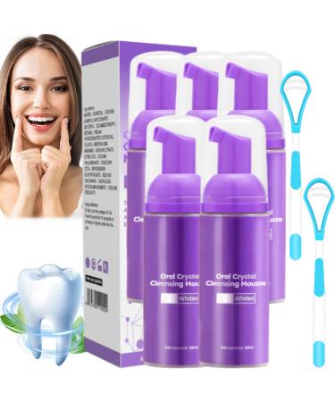 GFOUK Oral Crystal Cleansing Mousse GFOUK Oral Cleansing Mousse Purple Color Corrector Booster toothpaste Refreshing Breath Deep Cleaning toothpaste (5 bottles)
