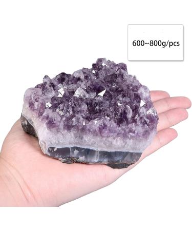 Nupuyai Natural Amethyst Druse Rough Stone - 4XL Irregular Crystal Cluster for Reiki Healing & Home Decoration - Buy Online on GoSupps.com