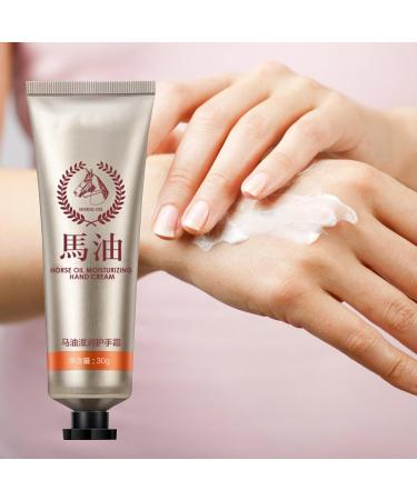 Horse Oil Hand Cream | 30 Mild and Safe Hand Nourishing Repair Ointment | Hand Moisturizer Essence Skin Care Natural Anti-Cracking Lotion for Brightening Moisturizing - Buy Online on GoSupps.com