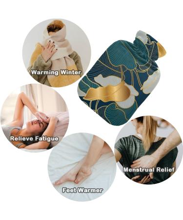 Shop Naanle Vintage Palm Leaf Hot Water Bottle - 2L Large Transparent Bottle for Pain Relief & Heat Therapy | International Shipping Available - Buy Online on GoSupps.com