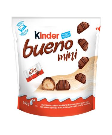 KINDER BUENO Milk Chocolate and Hazelnut Cream Mini Candy Bars 27 Mini Chocolate per bag CASE PACK 2 boxes of 14 bags Kinder Bueno Mini 28 bags (27 pieces each)