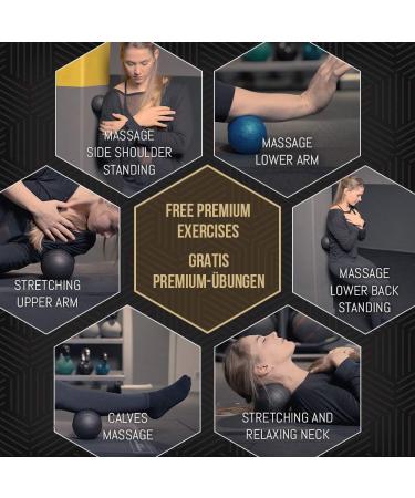 Fascia Duoball Set - 12cm & 8cm Massage Balls | Free Video Instructions & Poster | Bozera Premium Quality - Buy Online on GoSupps.com