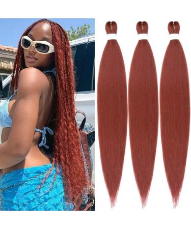 YDDM PRE Stretched Braiding Hair Extensions 32 inch 3packs Extensions Kunsthaar Braids Hair extension Art hair for braid Extension for Braids Jumbo Braids Hair (350#) 81cm-32 inches (3 SPALL) 350#