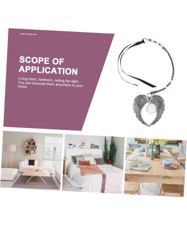 GRIRIW Home Accessories Crystal Pendant Decor Ornament Car Pendant Hanging Items Angel Wings Pendant Charm Household Violet 39x6.5cm - Buy Online on GoSupps.com