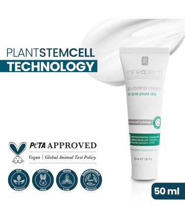 Mineaderm AC Control Cream for Oily & Acne-Prone Skin Lightweight Face Moisturizer with Tea Tree Oil Niacinamide & AC.NET Oil-Balancing Non-Drying Formula 1.69 fl oz - Buy Online on GoSupps.com