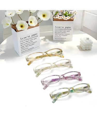 Cojwis 4 Pack Stylish Reading Glasses for Women - HD Clear Lens Multi-Colored Patterns 2.25x Magnification - Buy Online on GoSupps.com