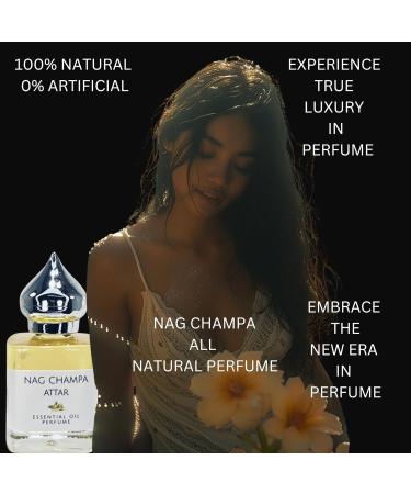 Nag Champa Attar Essential Oil Perfume 15 ml Vegan Clean Botanical Perfume Essence No Synthetics! All-Natural Alcohol-Free Cruelty-Free Phthalate-Free Paraben-Free Gluten-Free - Buy Online on GoSupps.com