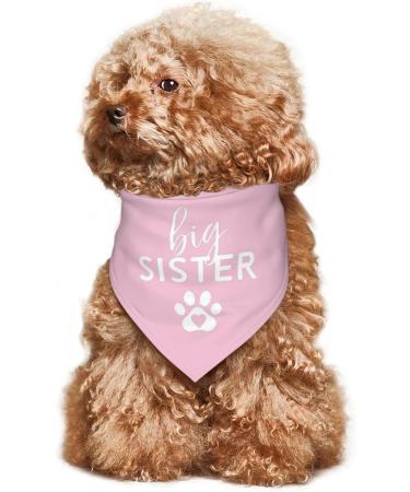 Vercoise Big Sister Dog Bandana | Gender Reveal Photo Props | Pregnancy Announcement Pet Scarf (Pink) - Buy Online on GoSupps.com