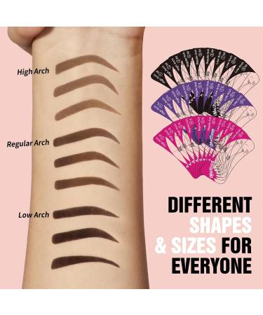 iMethod Eyebrow Stamp Stencil Kit - Easy to Use Brow Trio with 27 Reusable Stencils Pomade Dual-ended Brush & Sponge Applicator in Light Brown - Perfect for Flawless Eyebrows - Buy Online on GoSupps.com