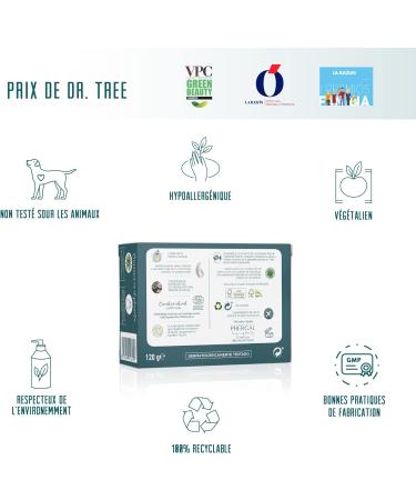 Dr. Tree Junior Ecological Solid Gel - Sensitive Skin - Strengthens the Microbiome - 99.7% Natural Ingredients - Organic Rice Oil and Cocoa Butter - Suitable for Vegan No Plastic - 75g - Buy Online on GoSupps.com