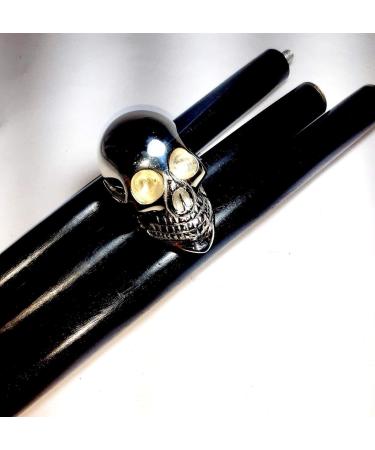 FICUS GIFT New Look Condition Silver Skull Folding Walking Stick 36 Inches - Handcrafted Walking Cane with Brass Handle - Buy Online on GoSupps.com