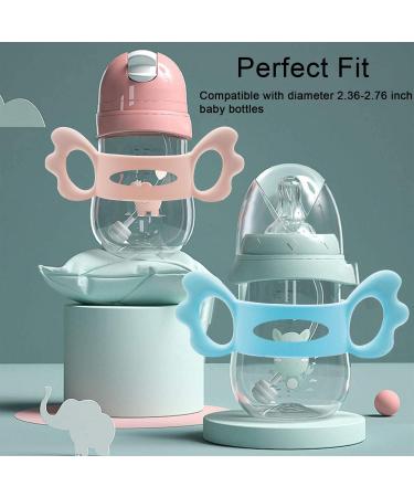 Morofme Silicone Baby Bottle Handles - 2 Pcs Universal Holder for Avent Nature Wide-Neck PP & Glass Bottles - Perfect Baby Bottle Accessories (Over 6cm) - Buy Online on GoSupps.com