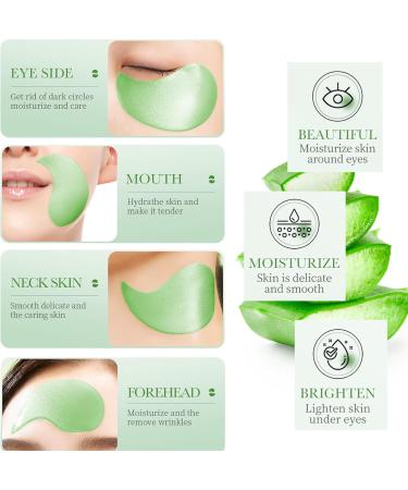 Aloe Vera Eye Patches - Under Eye Patches - Eye Masks for Puffy Eyes - Under Eye Masks - Eye Patches Skincare - Eye Bags Remover and Anti Wrinkle - Eye Care for Woman and Man - 20 Pairs - Buy Online on GoSupps.com