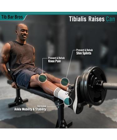 Tib Bar Bros 50mm Tibialis Coach - Shin Fitness & ATG Knees Over Toes with Clamp for Tibialis Anterior Training - Buy Online on GoSupps.com