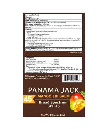 Panama Jack Tropical Flavors Pack - Travel Sunscreen Lip Balm Bulk SPF 45 Stick - 6 Pack Dreamsicle Mango & Tropical - Buy Online on GoSupps.com
