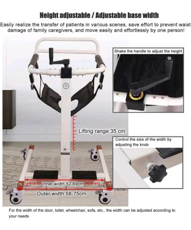 Pxkmouy Elevator for Paralyzed Seniors | Hospital Handlift & Care Transporters | Standing Armchair Toilet Chair for Disabled Adults - Buy Online on GoSupps.com