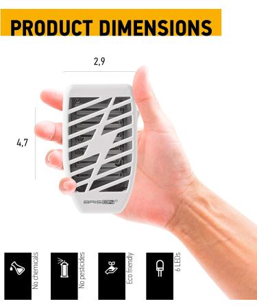 Electric Indoor Bug Zapper - Portable Plug-in Mosquito, Fly, and Insect Killer - 2 Pack White - Buy Online on GoSupps.com