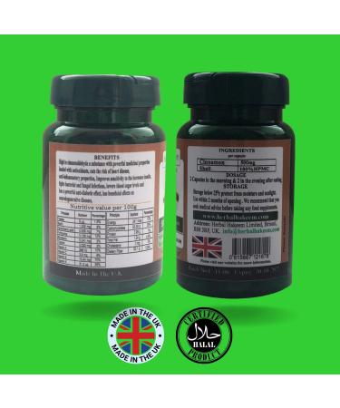 Ceylon Cinnamon Capsules 500mg x 90 - Vegan and Made in the UK - Buy Online on GoSupps.com