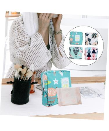 4pcs Menstrual Sanitary Napkin Storage Bag | Portable Travel Pouch Holder for Girls | Makeup and Towel Set Organizer - Buy Online on GoSupps.com